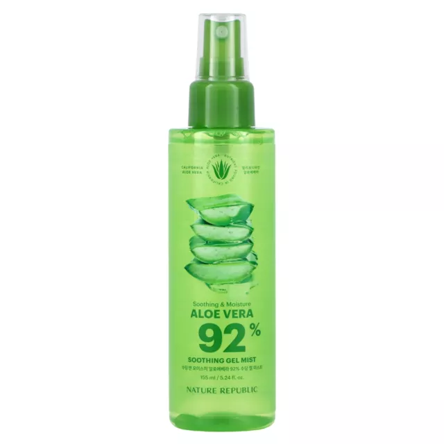 Aloe Vera 92% Soothing Gel Mist, 5.24 fl oz (155 ml)