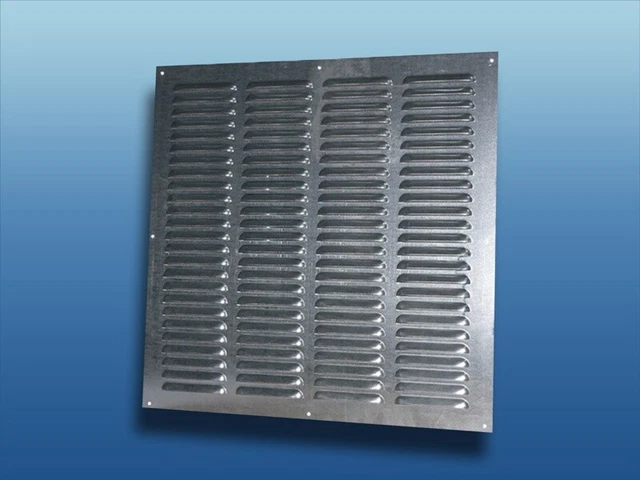Lüftungsgitter Kiemenblech 125x125 Mm – Verzinkt, Mit Insektenschutz, Für Wand & Decke