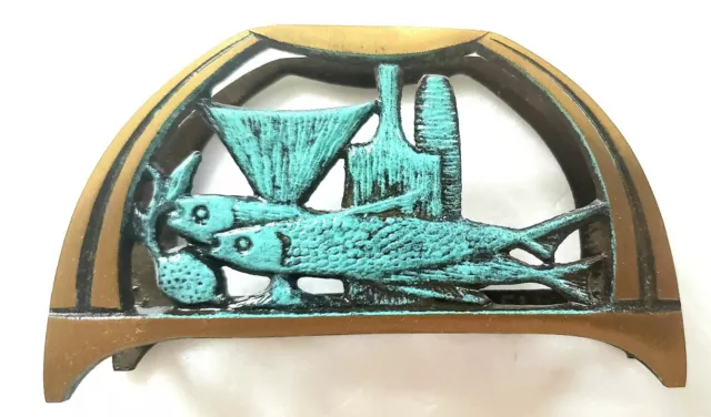 Mid-Century Modern Hakuli Israel Letter or Napkin Holder Vintage Judaica