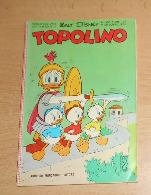 Ed.mondadori  Serie  Topolino   N°  567  1966   Originale  !! Con Album Figurine