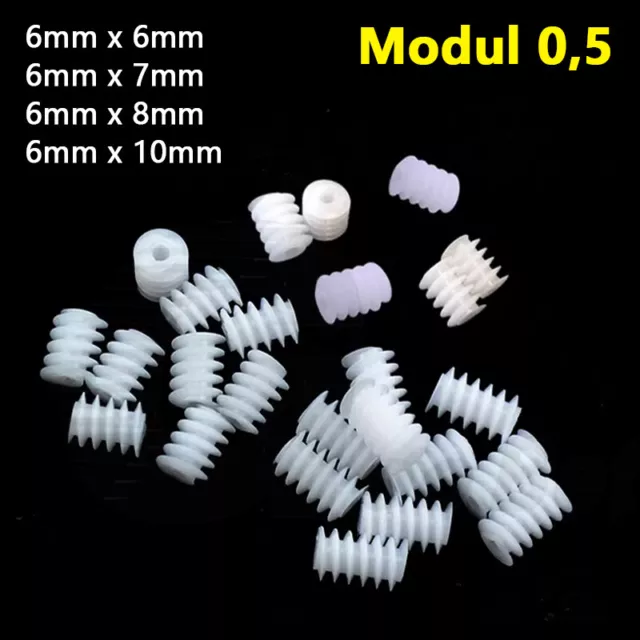 0,5 moduli plastica 6 mm vite ingranaggio cambio per motore albero motore 2 mm modello RC
