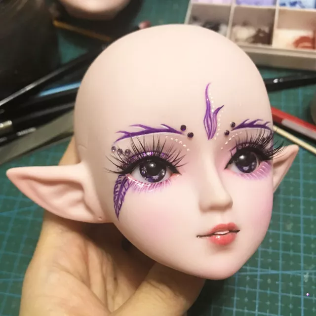 60cm 1:3 Dolls Nude Makeup Head Without Eyes DIY Replacement Doll Body Parts