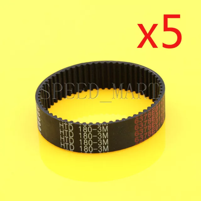 5PCS 180-3M HTD 3mm Timing Belt 60 Tooth Cogged Rubber Geared 15mm Wide CNC