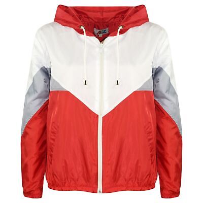 Girls Boys Windbreaker Red Waterproof Raincoat Jacket Lightweight Age 5-13 Years