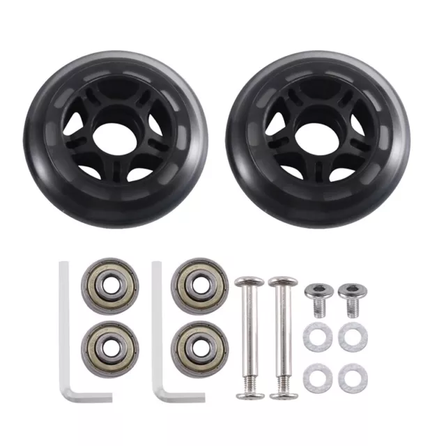 80mm X 24mm Luggage Wheels for Suitcase Skate 1 Pair M3L8