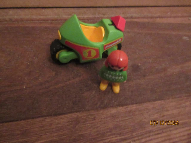 PLAYMOBIL 123 RARE Set Pushalong Racing Motor Bike Number