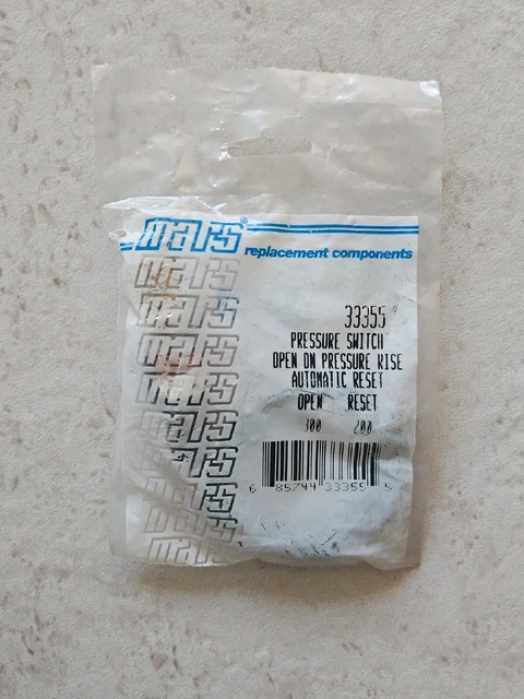 New Mars Part 33355 Pressure Switch Open On Rise 300 Reset 200 2A3-Rw! L40