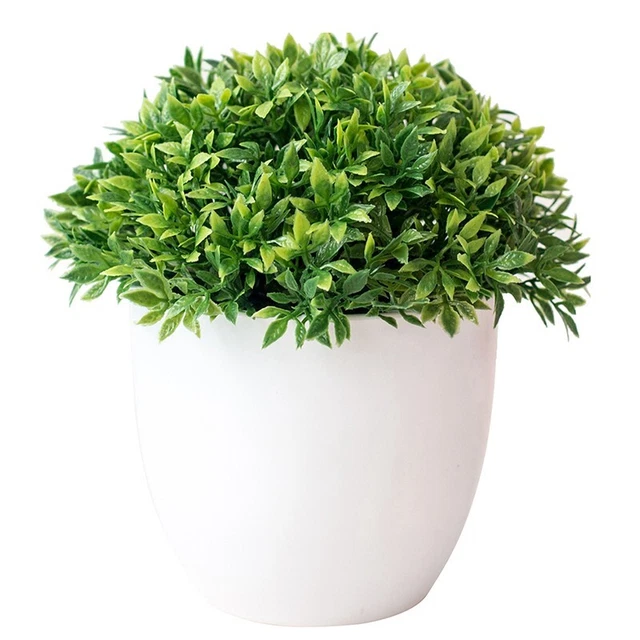 Palma Artificiale In Vaso - Foglia A Ventaglio, Altezza 45 Cm, Vaso Nero, Per Interni Ed Esterni