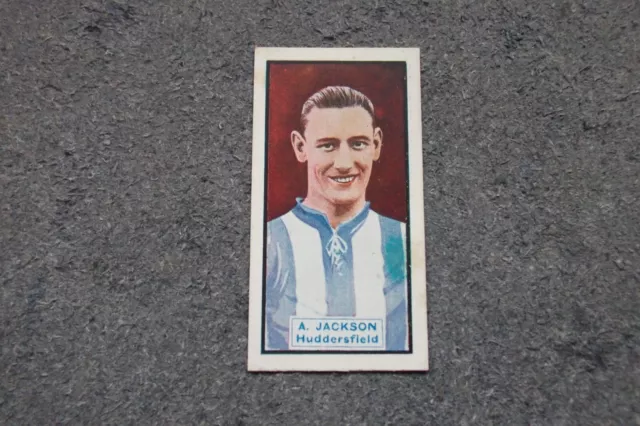 D.C Thomson Footballers/ Cars 1930  A.JACKSON (Huddersfield Town) Card No 24