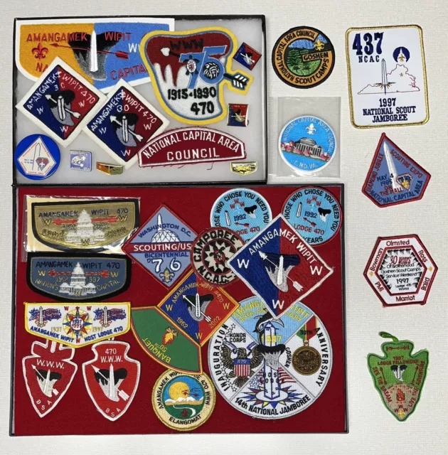 Amangamek Wipit Lodge 470 Patch And Pin Collection BSA 91 OA Flaps Patches Amangamek Wipit Lodge 470 Patch And Pin Collection BSA 91 OA Flaps Patches
