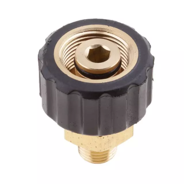 Brass Coupling Male 1/4 To Female M22x1.5 14mm Hole Pressure Washer Fitting