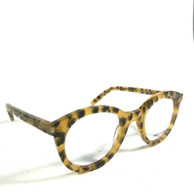 Saint Laurent SL105 006 Eyeglasses Frames Black Yellow Leopard Print 48-24-140 3