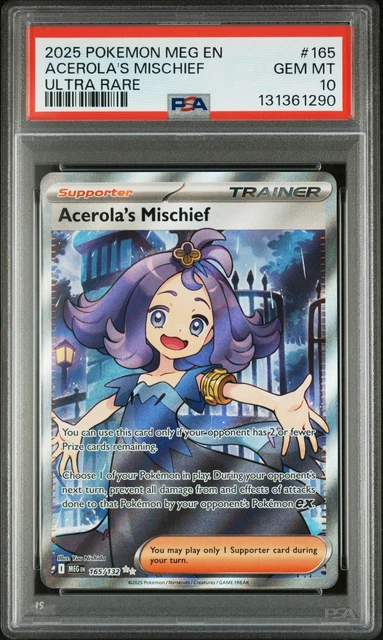 Meg Rarity 2025 POKEMON MEG En-Mega Evolution Ultra Rare #165 Acerola's Mischief ...