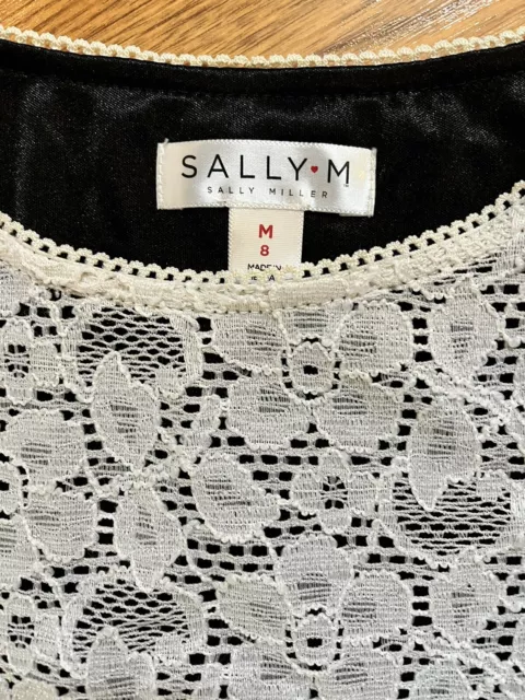 Sally Miller Dress Girls Size Medium 8 Lace Ivory 2