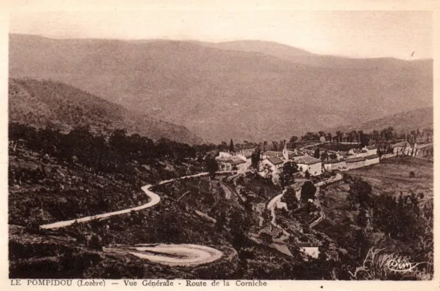 CPA 48 - LE POMPIDOU (Lozère) - Vue Générale - Route de la Corniche