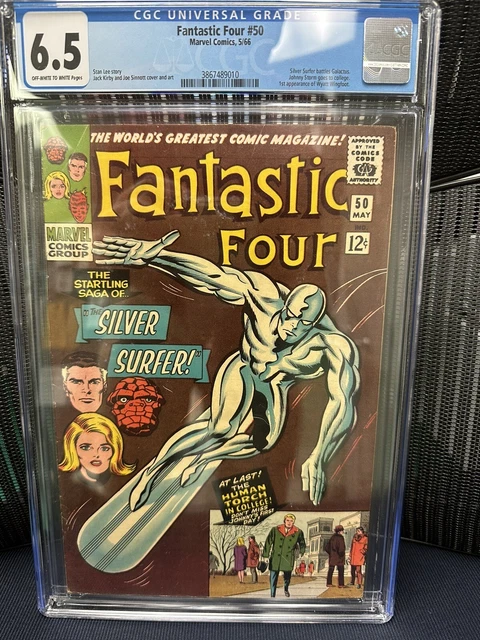 1966 MARVEL Comics FANTASTIC FOUR #50 SILVER SURFER vs. GALACTUS Battle CGC 6.5
