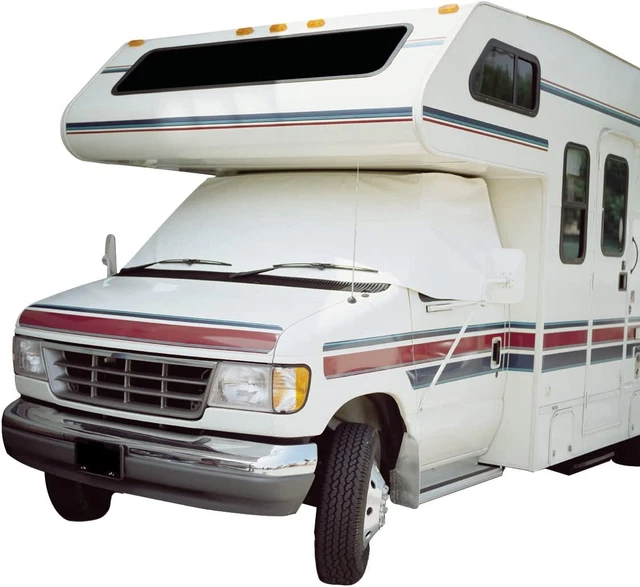2403 Class C Chevy 1972-1996 RV Motorhome Windshield Cover, White
