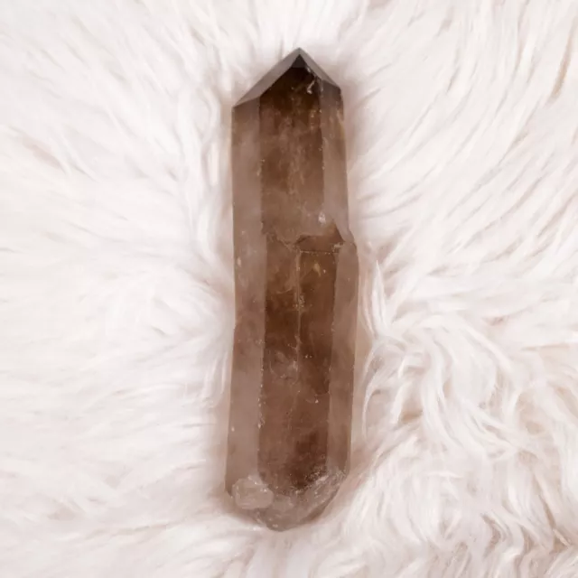 Large Smokey Quartz Crystal Point 4.5" Rough Raw Natural Healing Gemstone Wand