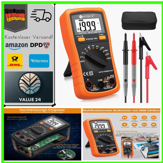 Digitales Erdungstest Set - LCD Display Für Elektriker