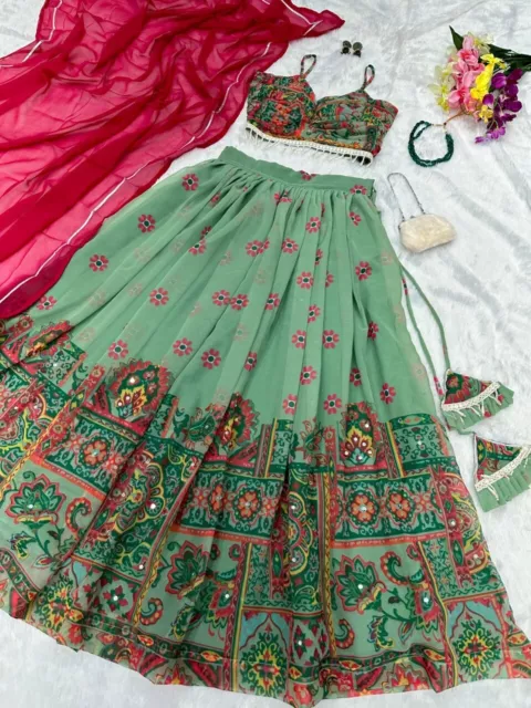 Choli Lehenga Indian Designer Wedding Bollywood Party Wear Lengha Women INDIAN