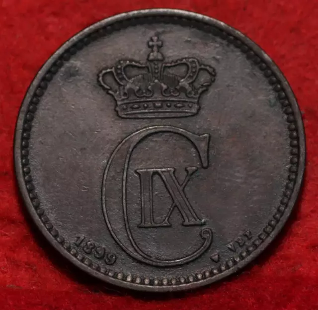 1899 Denmark 5 Ore Foreign Coin