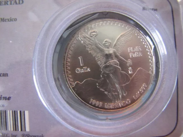 1993 Mexican 1 Oz Plata Pura 99.9 Silver Libertad Coin (Semi Key Date)