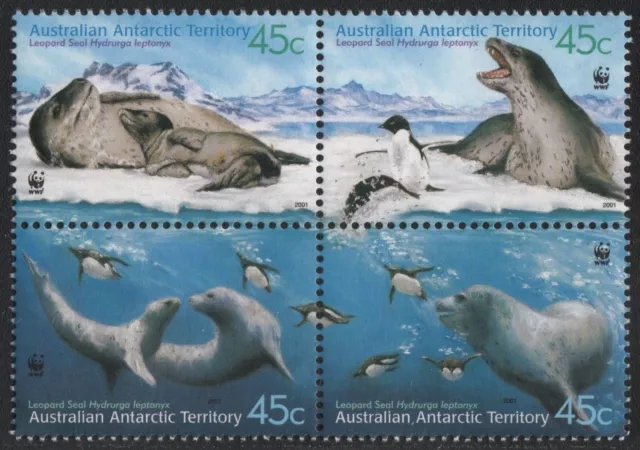 AAT / Austral. Antarktis 2001 - Mi-Nr. 145-148 ** - MNH - Seeleopard