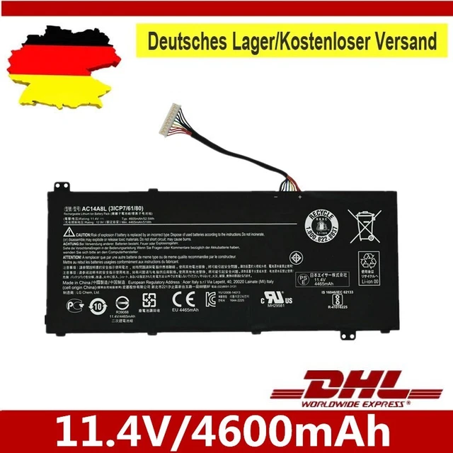 Acer Aspire V15 Nitro Akku Wechseln AKKU FÜR AC14A8L Acer V15 Nitro Aspire VN7-572 VN7-572G VN7-592 VN7