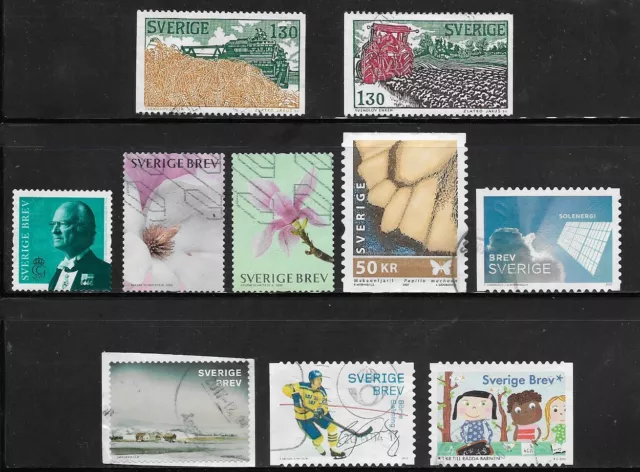 B9/21] SWEDEN Collection Builder/Bank Lot 10 different selected stamps