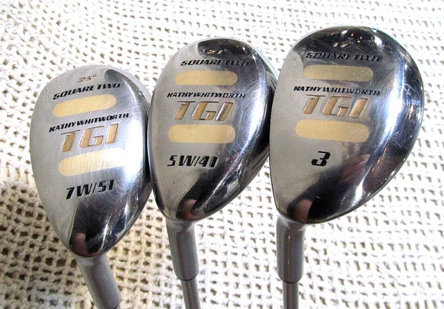 Square Two KATHY WHITWORTH (3i-4i-5i) 3Pc Hybrid Set LH ~ Ladies Graphite Shaft