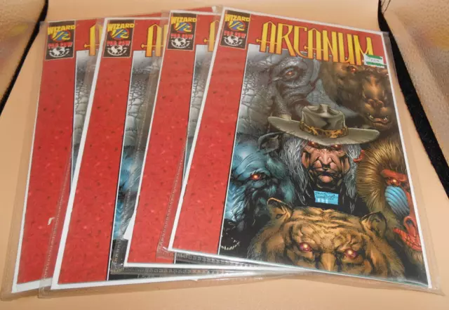 Lot Of 4 1997 Vintage Arcanum Comic Books With Wizard 1/2 Coa Top Cow