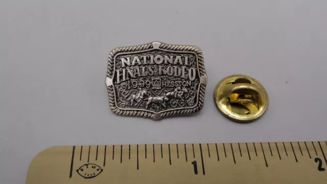 Vintage Hesston Agco 1999 National Finals Rodeo NFR Cowboy Roping Hat Lapel Pin