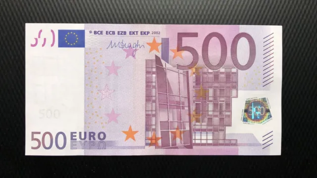 500 euro banknote 2002 UNC P-19n Prefix-N AUSTRIA Sign Mario Draghi