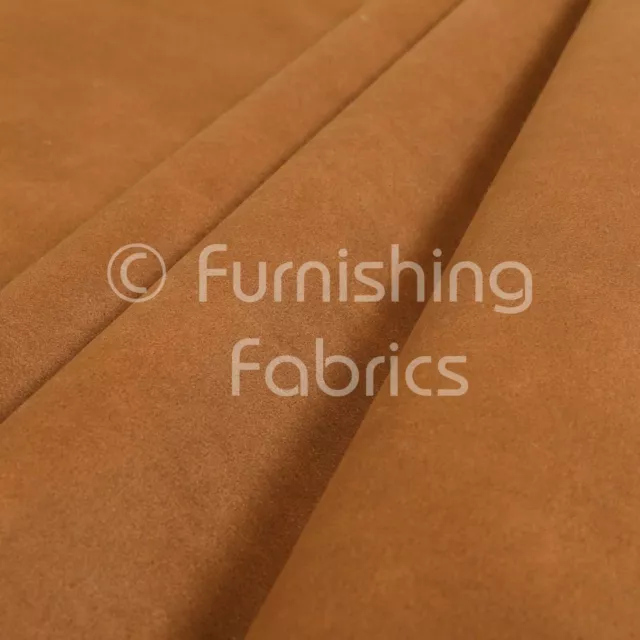 Soft Quality Durable Faux Suede Feel Leather Tan Furnishing Upholstery Fabric