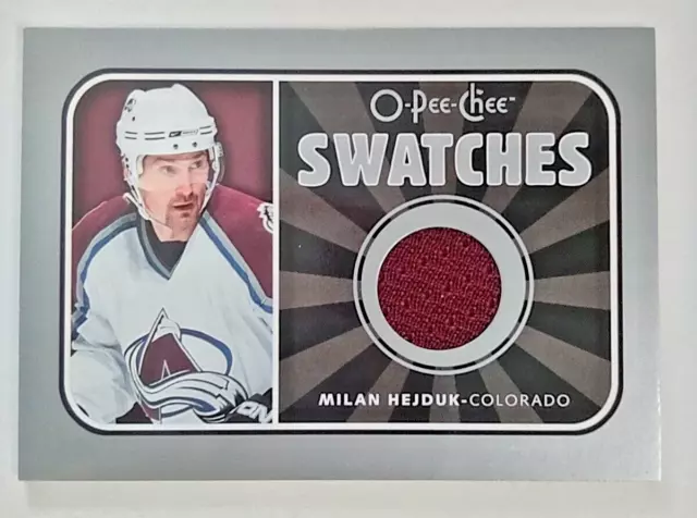 2006-07 O-Pee-Chee Swatches Milan Hejduk #S-HE Jersey Colorado Avalanche