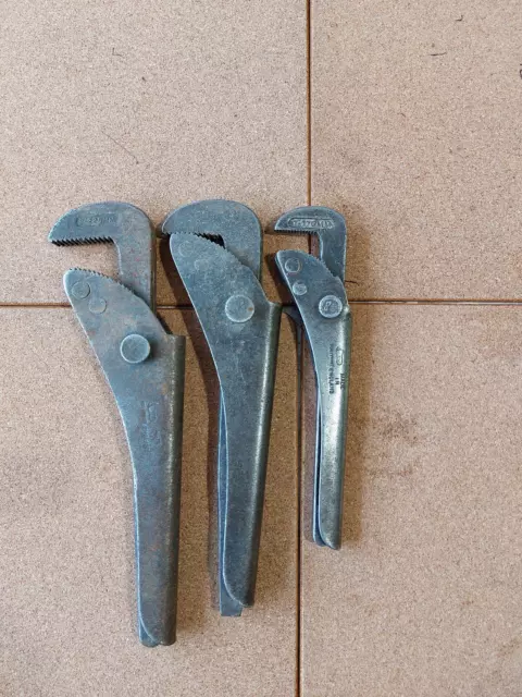 Impronta vintage 9"" 7"" maniglie tubo elettrico montatore tubo idraulico fai da te pre 65