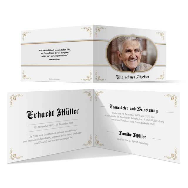 MOURNING CARD CUSTOM Mourning Death Funeral Card - Modern Victorian £17 ...