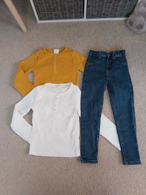 ALL ZARA Girls Bundle Age 6 Years Winter Long Sleeved Top Skinny Jeans