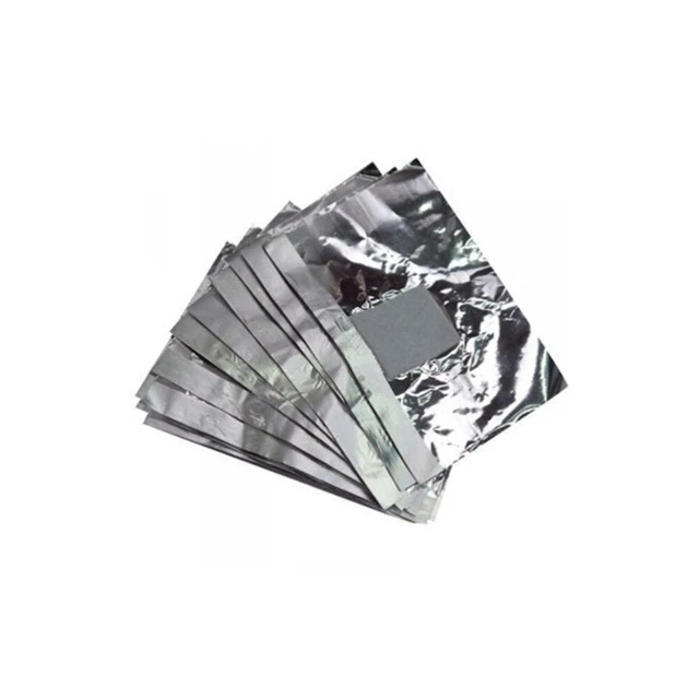 100 piezas removedor de esmalte de uñas envolturas de papel de aluminio algodón