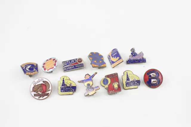 Butlins Badges Vintage Holiday Camp Souvenir Inc  Filey Beavers Etc x 12