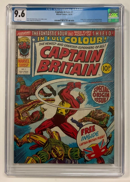 Captain Britain #1 Marvel 1976 Origin & 1st Appearance CGC 9.6 WHITE Pages