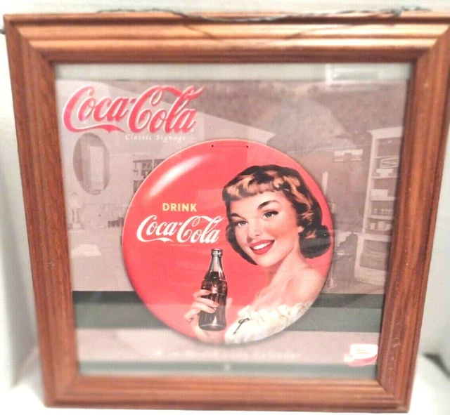 Coca Cola Coke - 2009 Wall Calendar - Framed! Nostalgic Coca Cola Artwork  Vtg