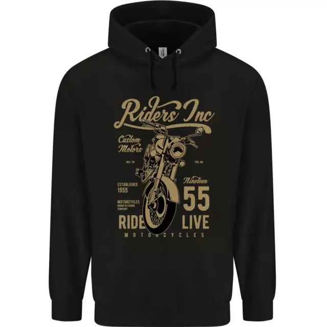 Felpa con cappuccio Riders Inc Motociclo Cafe Racer Bicicletta Bambini Bambini