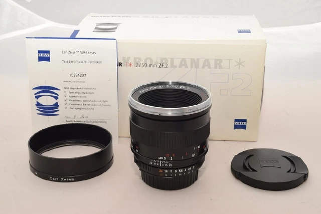 Klasse Carl Zeiss Makro-Planar 2/50Mm Schwarz Zf.2 Kompatibel Mit Nikon CPU