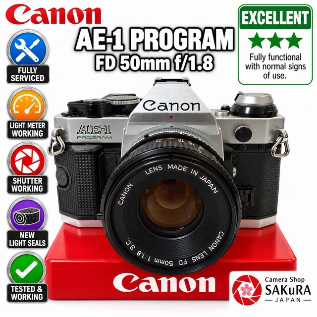 CANON AE-1 SILVER / Lens FD 50mm f/1.4 S.S.C. Exc+5 SLR Z3169