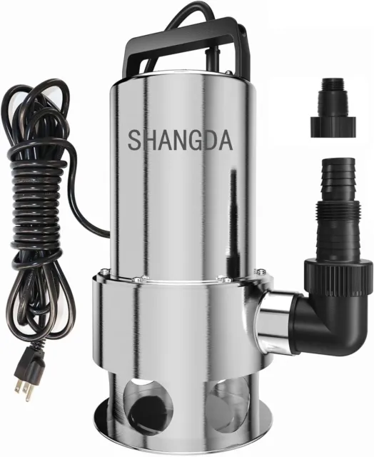 1HP 3500GPM Submersible Stainless Steel Sump / Drainage / Garden Pump