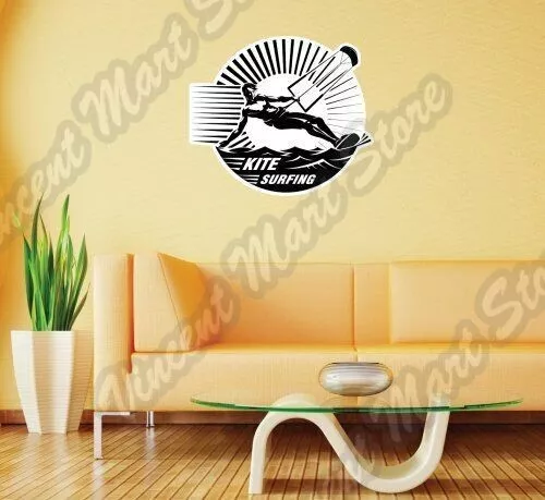 Kiteboarder Kite Kiteboarding Kitesurfing Wall Sticker Interior Decor 22"X22"