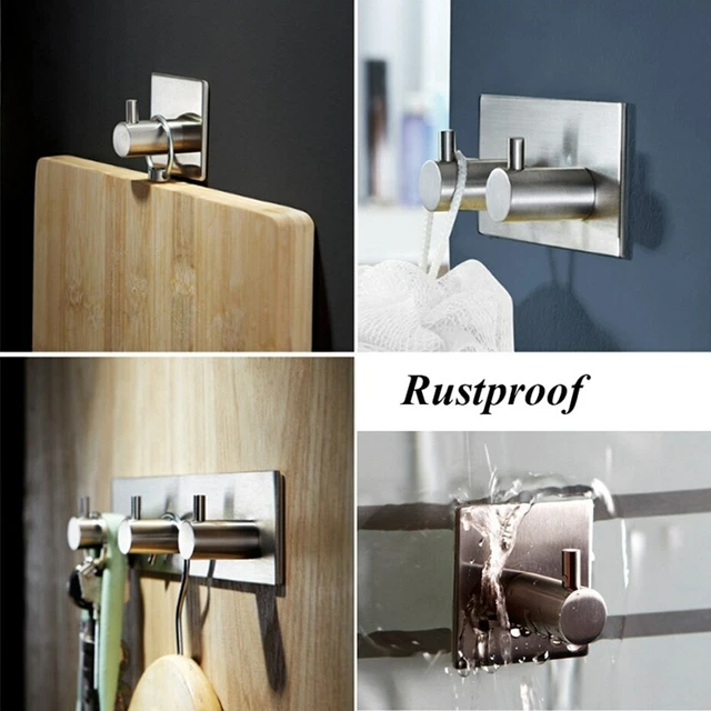 Storage Hanger Hanging Hooks Self Adhesive Rack Stainless Steel Hooks Coat Hook