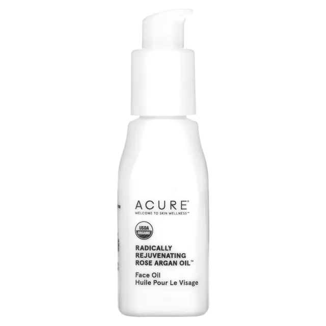 Acure Organics Radically Rejuvenating Rose Argan Oil 1 fl oz 30 ml Cruelty-Free,