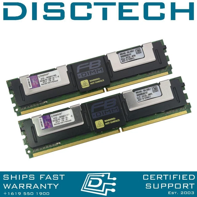 Kingston KTD-WS667/16G DDR2 667 PC2-5300 16GB 2x8GB modules ECC FB-DIMM RAM Kit